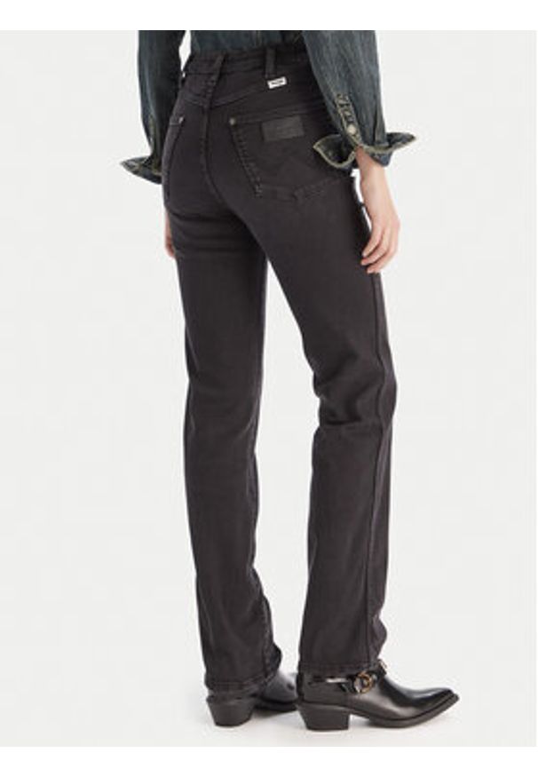 Wrangler Jeansy 112371749 Czarny Straight Fit. Kolor: czarny