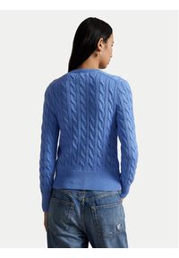 Polo Ralph Lauren Kardigan 211971868009 Błękitny Slim Fit. Typ kołnierza: polo. Kolor: niebieski. Materiał: bawełna #4