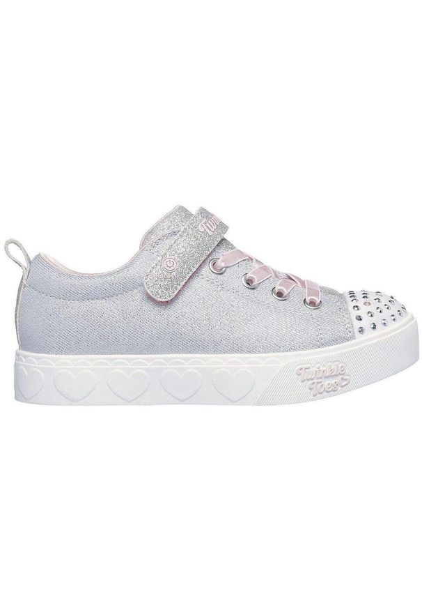 skechers - Adidasy Skechers Heart Steps - Shimmer Sweetie, Dzieci. Okazja: na uczelnię. Kolor: szary. Materiał: materiał. Model: Skechers Sport. Sport: joga i pilates