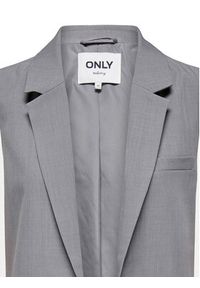 only - ONLY Kamizelka Marine 15338353 Szary Straight Fit. Kolor: szary. Materiał: syntetyk. Styl: marine