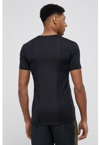 adidas Performance T-shirt treningowy TF SS TOP kolor czarny gładki. Kolor: czarny. Materiał: materiał, poliester, skóra. Wzór: gładki
