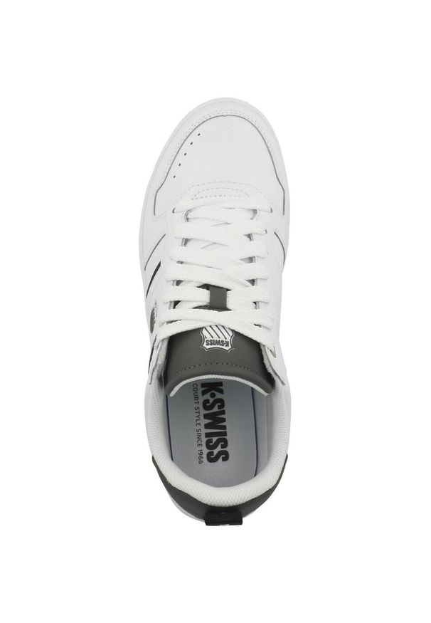 Buty do chodzenia męskie K-Swiss Lozan Match. Zapięcie: sznurówki. Kolor: biały. Materiał: materiał, skóra. Szerokość cholewki: normalna. Sport: turystyka piesza