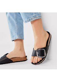 Birkenstock Klapki Madrid Big Buckle 1006523 Czarny. Kolor: czarny. Materiał: nubuk, skóra #6
