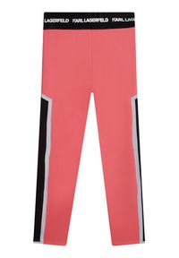 Karl Lagerfeld Kids Legginsy Z14202 M Różowy Regular Fit. Kolor: różowy. Materiał: syntetyk #2