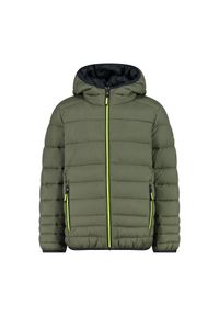 Kurtka puchowa z odpinanym kapturem dla dzieci CMP. Kolor: zielony. Materiał: puch #1