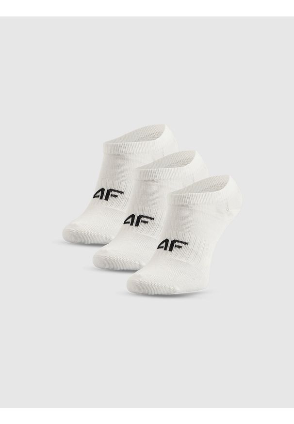 4f - 4F Skarpetki krótkie (3-pack) chłopięce - białe 38-40. Kolor: biały