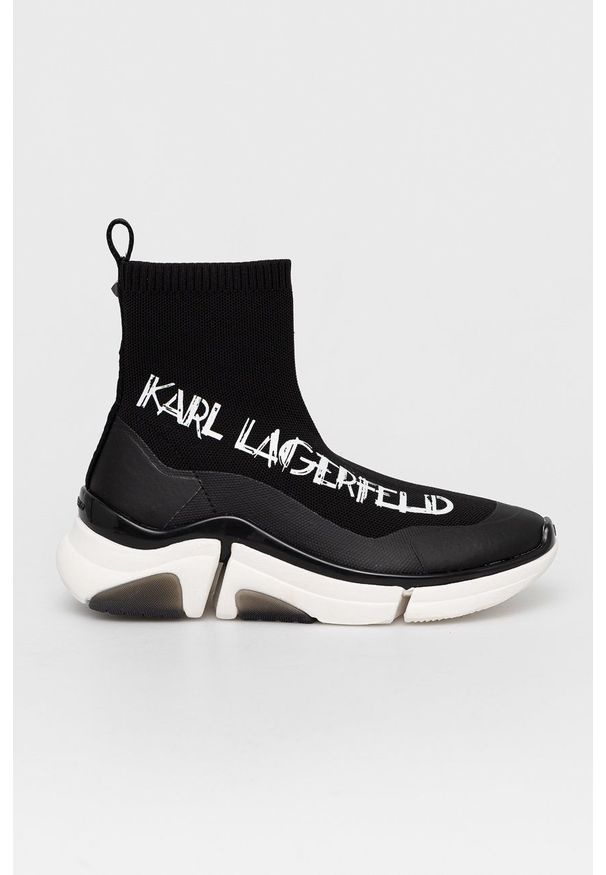 Karl Lagerfeld Buty kolor czarny. Nosek buta: okrągły. Kolor: czarny. Materiał: guma