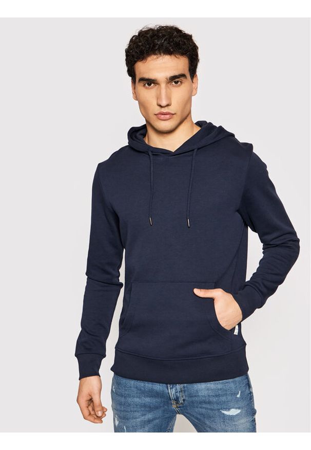 Jack & Jones Bluza Basic 12182537 Granatowy Regular Fit. Kolor: niebieski. Materiał: bawełna