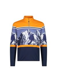 Golf męski narciarski CMP 31L0477. Okazja: na co dzień. Typ kołnierza: golf. Kolor: niebieski, wielokolorowy, pomarańczowy. Styl: casual, sportowy. Sport: golf, narciarstwo #1