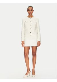 Morgan Marynarka 251-VOYA Écru Slim Fit. Materiał: syntetyk