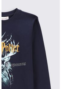 COCCODRILLO - Coccodrillo longsleeve bawełniany dziecięcy kolor granatowy z nadrukiem. Okazja: na co dzień. Kolor: niebieski. Materiał: bawełna. Długość rękawa: długi rękaw. Wzór: nadruk. Styl: casual #2