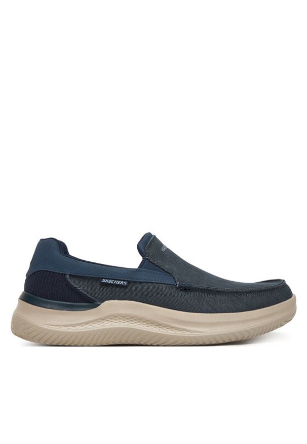 skechers - Skechers Półbuty Relaxed Fit: Hasting - Fielden 205066/NVY Granatowy. Kolor: niebieski. Materiał: materiał