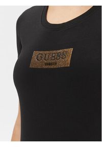 Guess T-Shirt W4RI33 J1314 Czarny Slim Fit. Kolor: czarny. Materiał: bawełna