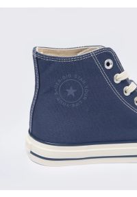 Big-Star - Trampki męskie wysokie niebieskie NN174527 401. Okazja: na spacer. Kolor: niebieski. Szerokość cholewki: normalna. Sezon: lato. Styl: klasyczny, retro, rockowy #3