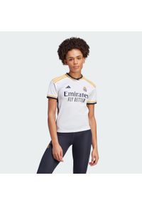 Adidas - Koszulka do piłki nożnej damska Real Madrid 23/24 Home Jersey. Kolor: biały. Materiał: jersey