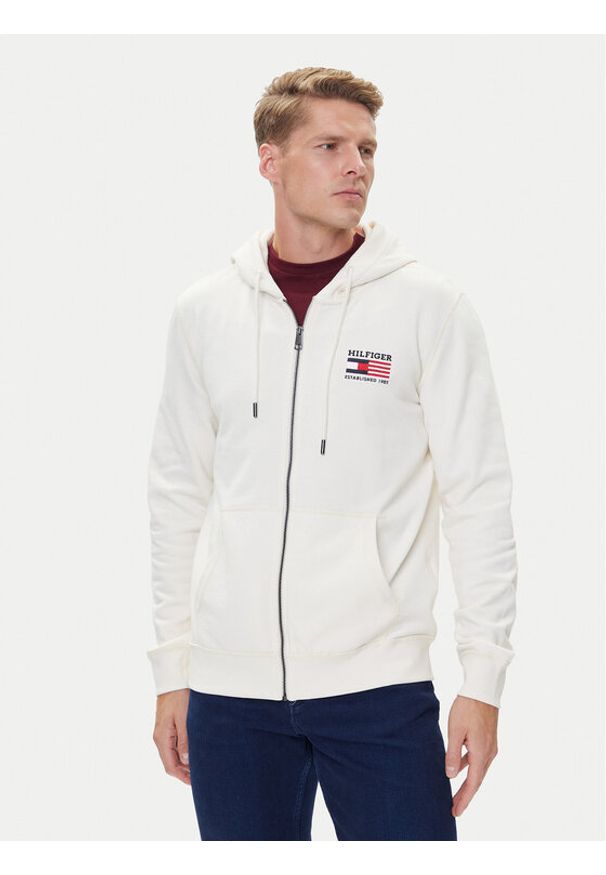 TOMMY HILFIGER - Tommy Hilfiger Bluza American MW0MW39691 Écru Regular Fit. Materiał: bawełna