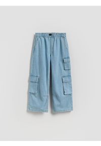 Reserved - Jeansy straight fit - niebieski. Kolor: niebieski