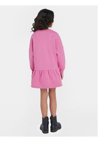 Calvin Klein Jeans Sukienka dzianinowa Hero Logo IG0IG02227 Różowy Regular Fit. Kolor: różowy. Materiał: bawełna #3