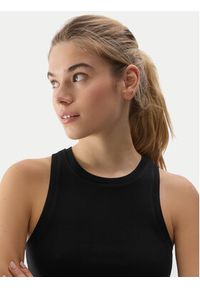 4f - 4F Top 4FWSS24TSLEF066 Czarny Slim Fit. Kolor: czarny. Materiał: bawełna #6