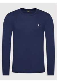 Polo Ralph Lauren Longsleeve Sle 714844759002 Granatowy Regular Fit. Typ kołnierza: polo. Kolor: niebieski. Materiał: bawełna. Długość rękawa: długi rękaw