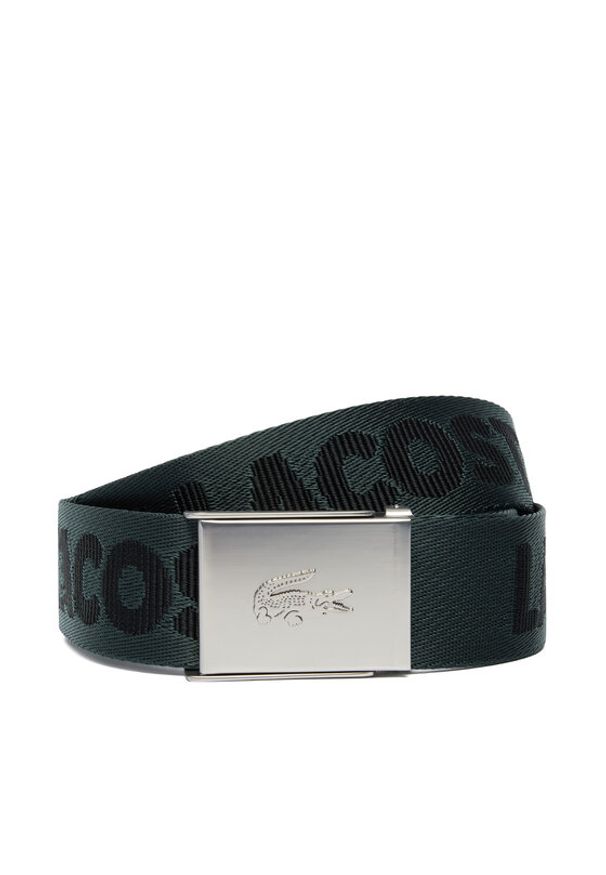 Lacoste Pasek Męski RC4104 Granatowy. Kolor: niebieski. Materiał: materiał