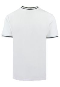 Męski T-Shirt z Dzianiny Bawełnianej - Brave Soul - Biały. Okazja: na co dzień. Kolor: biały. Materiał: bawełna. Sezon: wiosna, lato. Styl: casual #1