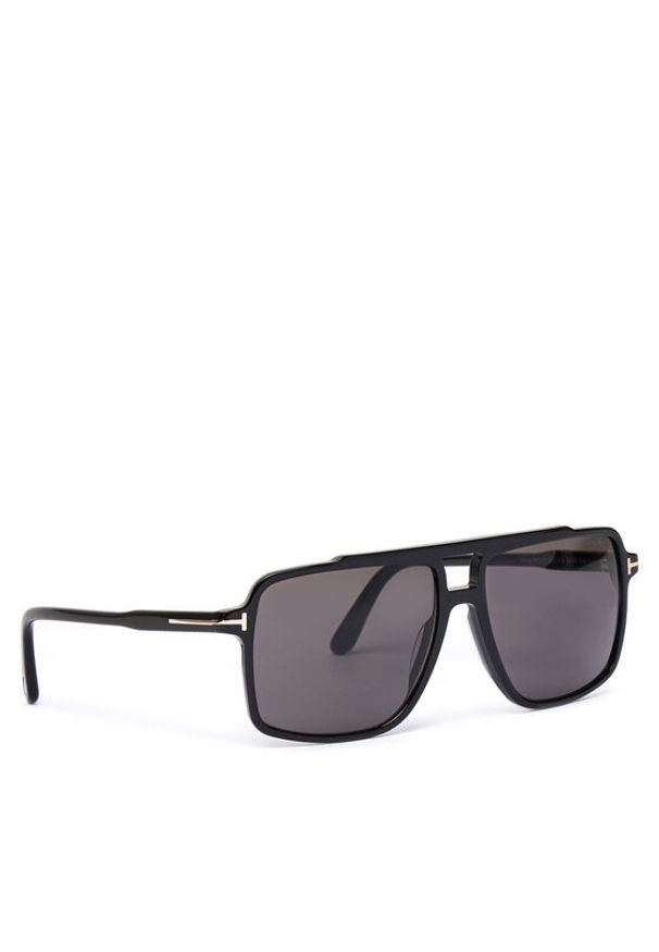 Tom Ford Okulary przeciwsłoneczne Kemp FT1177 01A Czarny. Kolor: czarny