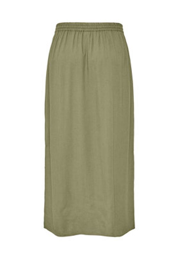 Pieces Spódnica midi Pia 17151888 Zielony Regular Fit. Kolor: zielony. Materiał: wiskoza