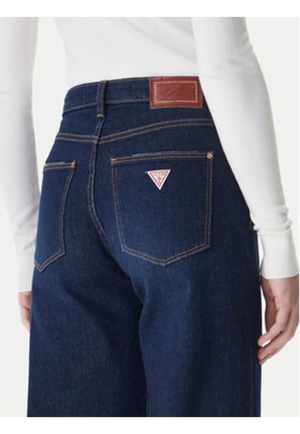 Guess Jeansy W6RA1A D6881 Granatowy Wide Leg. Kolor: niebieski