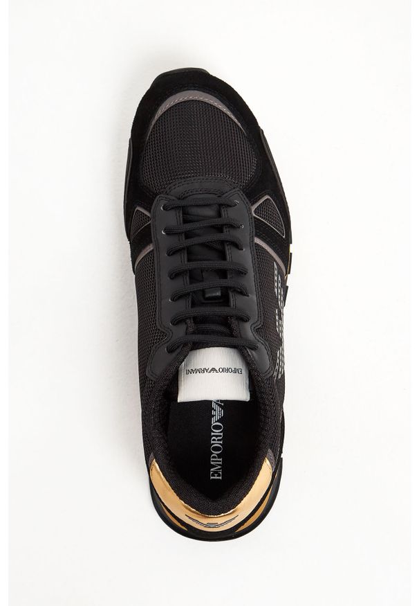 Emporio Armani - Sneakersy EMPORIO ARMANI. Materiał: skóra, zamsz