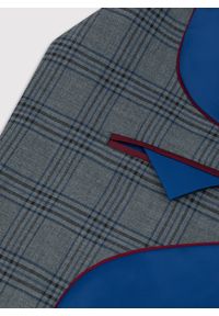 Pako Lorente - PAKO LORENTE – Szara marynarka casualowa w kratkę. Okazja: na co dzień. Kolor: szary. Materiał: jeans. Wzór: kratka. Styl: casual #2