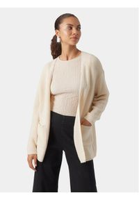 Vero Moda Kardigan Fabulous 10297806 Beżowy Regular Fit. Kolor: beżowy. Materiał: syntetyk