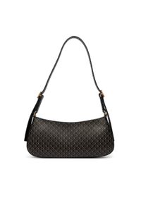 Calvin Klein Torebka Emblem Aop Small Shoulder Bag LV04F3324G Czarny. Kolor: czarny. Materiał: skórzane #1