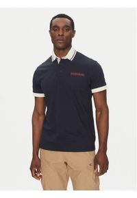 Napapijri Polo E-Zeri NP0A4ID4 Granatowy Regular Fit. Typ kołnierza: polo. Kolor: niebieski. Materiał: bawełna
