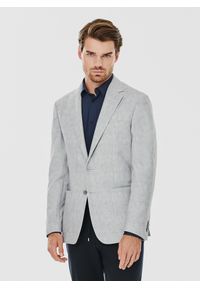 Pako Lorente - PAKO LORENTE – Casualowa marynarka męska w kolorze szarym. Okazja: na co dzień. Kolor: szary. Materiał: poliester, elastan, wiskoza. Sezon: jesień. Styl: casual #1