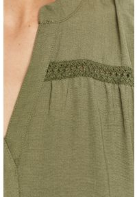 JDY - Jacqueline de Yong - Sukienka. Kolor: zielony. Materiał: tkanina. Długość rękawa: długi rękaw. Wzór: gładki #2
