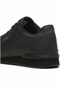 Puma - Skórzane sneakersy unisex ST Runner v4 PUMA Black Shadow Gray. Zapięcie: sznurówki. Kolor: wielokolorowy, czarny, szary. Materiał: skóra. Szerokość cholewki: normalna