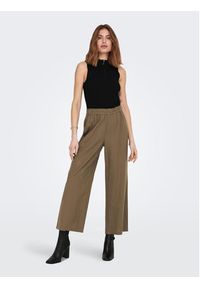only - ONLY Spodnie materiałowe Tokyo 15259590 Brązowy Straight Fit. Kolor: brązowy. Materiał: wiskoza, len #3