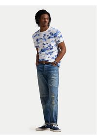 Polo Ralph Lauren T-Shirt 710963814001 Niebieski Custom Slim Fit. Typ kołnierza: polo. Kolor: niebieski. Materiał: bawełna #3