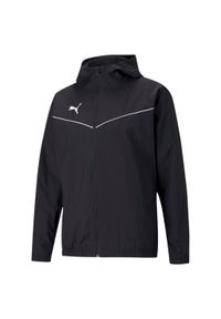 Puma teamRISE All Weather kurtka. Kolor: czarny, wielokolorowy, biały. Materiał: poliester