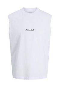 Jack & Jones Tank top Norrebro Emb 12292009 Biały Regular Fit. Kolor: biały. Materiał: bawełna #4
