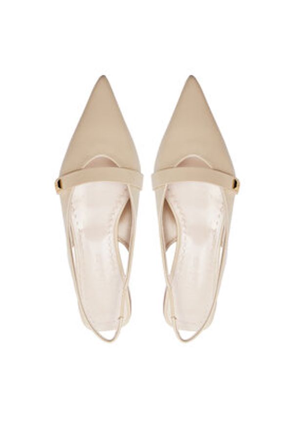 Max Mara Sandały Mmspring 2414521111600 Beżowy. Kolor: beżowy. Materiał: skóra