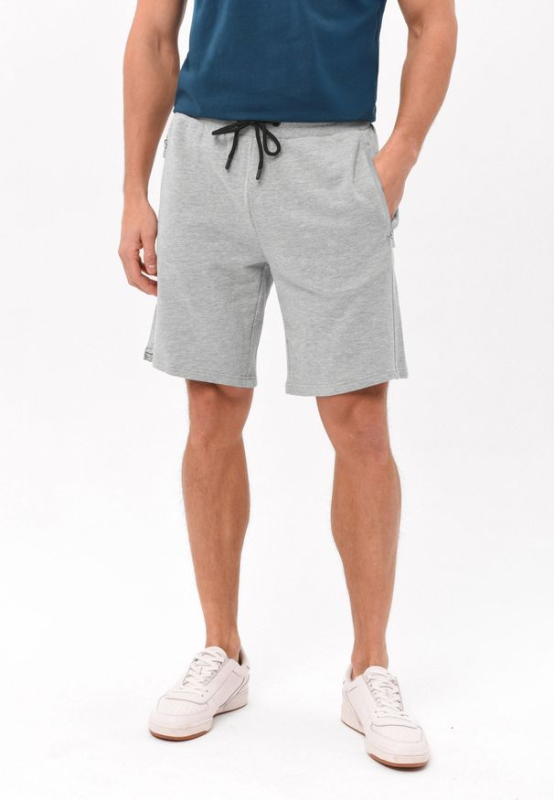 Volcano - Szorty dresowe M-EDI. Materiał: dresówka. Długość: krótkie. Wzór: melanż. Styl: klasyczny