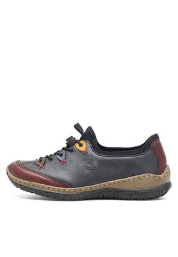 Rieker Półbuty N3271-35 Granatowy. Kolor: niebieski. Materiał: materiał