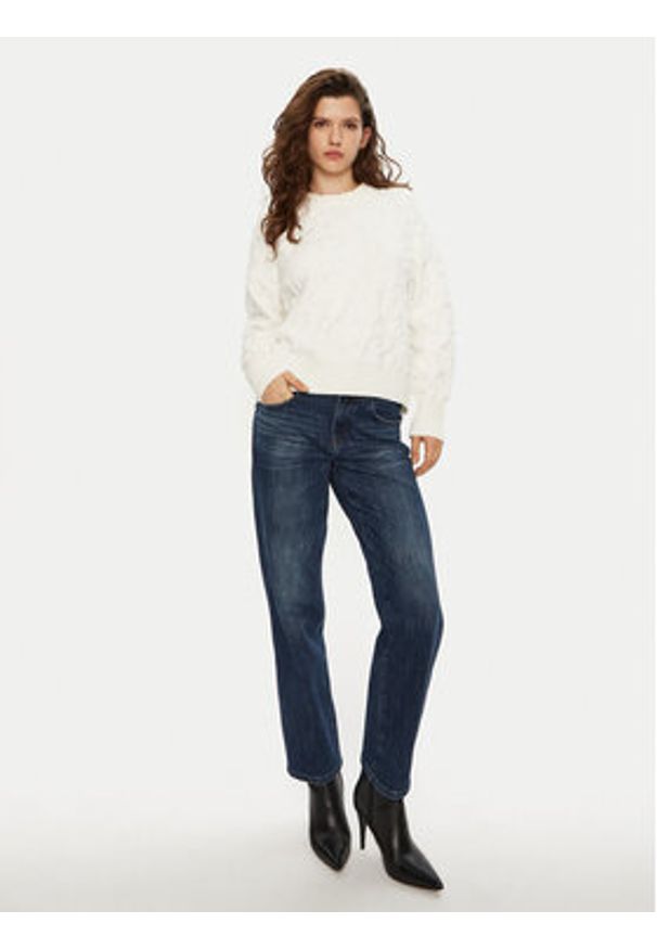 DKNY Sweter P4MSAQ51 Écru Regular Fit. Materiał: syntetyk