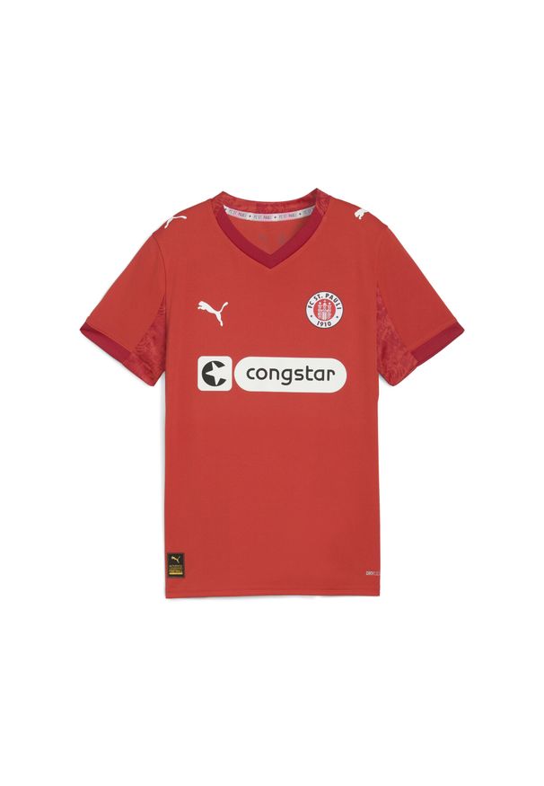 Puma - Młodzieżowa czwarta koszulka FC St. Pauli 25/26 PUMA Burnt Red White. Kolor: czerwony, biały, wielokolorowy. Sport: piłka nożna