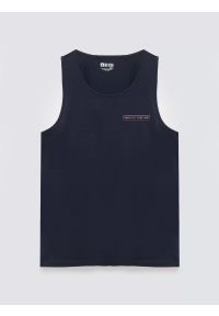 Big-Star - Koszulka męska bez rękawów granatowa Soner 403. Kolor: niebieski. Materiał: dzianina. Długość rękawa: bez rękawów. Wzór: nadruk. Styl: klasyczny, sportowy #1