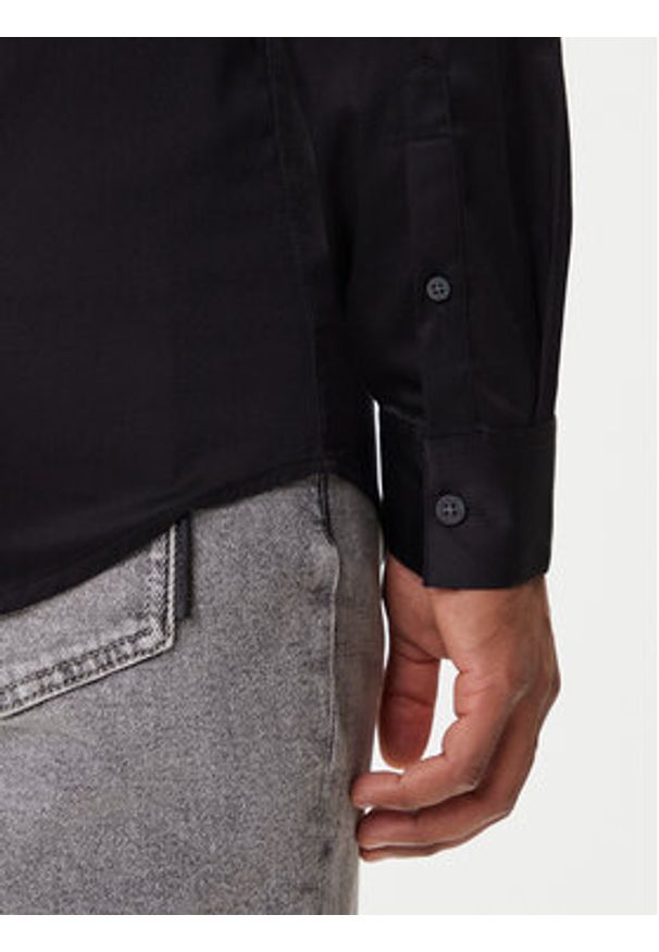 Armani Exchange Koszula XM001867 AF10192 UC001 Czarny Slim Fit. Kolor: czarny. Materiał: bawełna