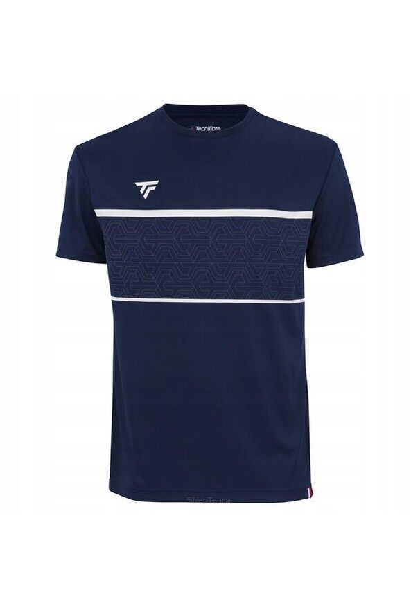 TECNIFIBRE - Koszulka T-shirt tenisowa dziecięca Tecnifibre Team Tech Tee. Kolor: niebieski. Sport: tenis