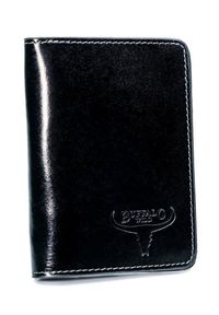 BUFFALO WILD - Etui na dokumenty czarne Buffalo Wild OKL1-CVTB BLACK. Kolor: czarny. Materiał: skóra